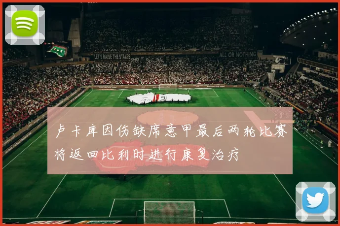 卢卡库因伤缺席意甲最后两轮比赛将返回比利时进行康复治疗